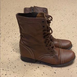 Brown Steve Madden Combat Boots